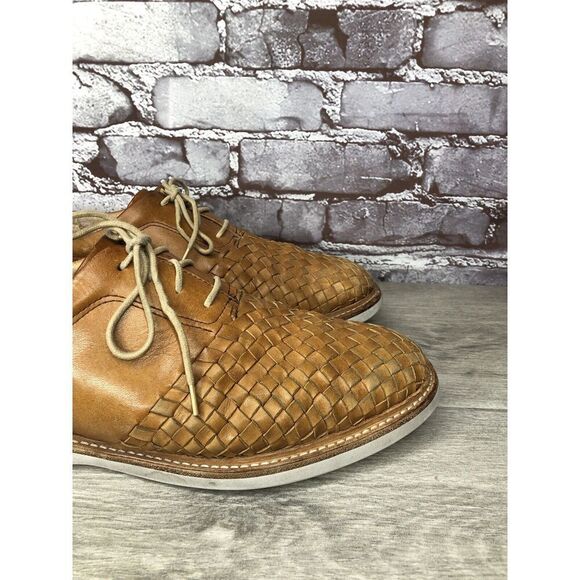 THOROCRAFT ROSS Brown Woven Leather Oxfords Lace Up Shoes Men’s Sz 43EU/10M US main image 7